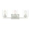 Designers Fountain Liam 23in 3-Light Satin Platinum Transitional Indoor Vanity Light with Clear Glass Shades 93003-SP - alternate 1